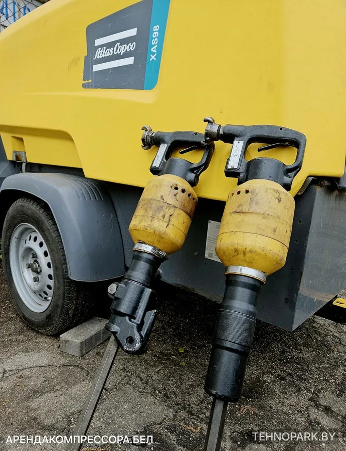 Аренда прицепных дизельных компрессоров Atlas Copco (2.6–11.0 м³/мин)