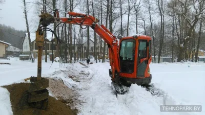 Аренда ямобура (глубина до 6 м) на базе мини-экскаваторов Bobcat и Kubota