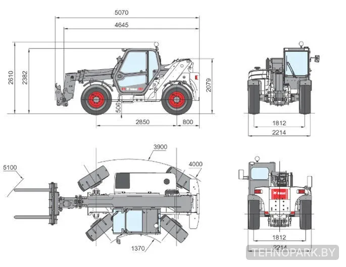 Аренда телескопического погрузчика Bobcat T40170 (17 метров, 4 тонны)