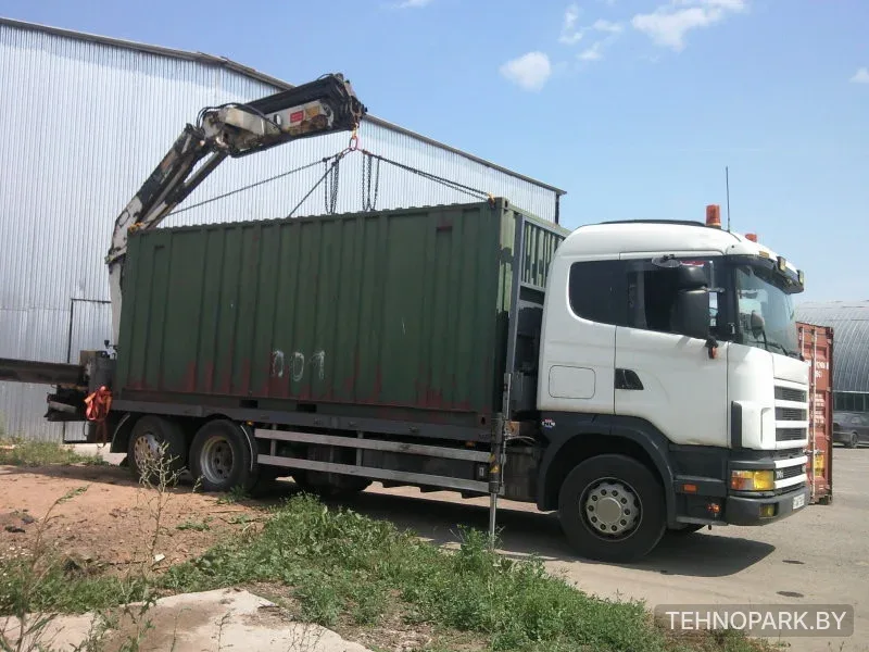 Аренда низкорамного автопоезда Scania/MAN 24 т (кран 8 т, стрела 13 м)