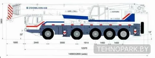 Аренда автокрана Zoomlion 100 тонн в Минске и по всей Беларуси