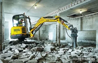 Аренда гидромолота на мини-экскаваторе Volvo EC20 для работы в подвалах