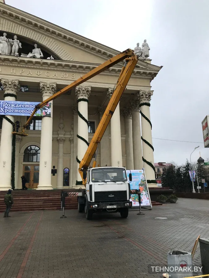 Аренда коленчатой автовышки 28 м МАЗ 5337 ПМС328Д с экипажем