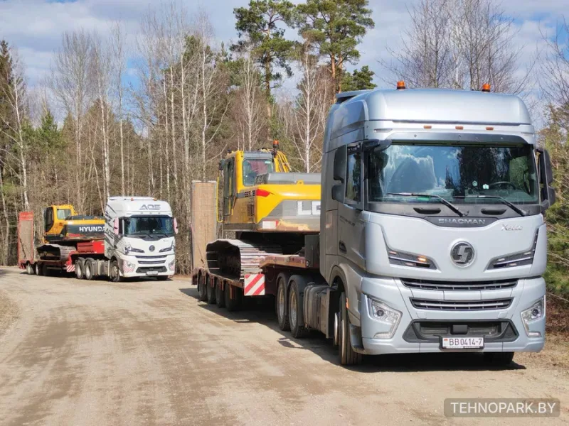 Срочная перевозка спецтехники тралом до 50 т (раздвижка до 16 м, уширители до 4 м)