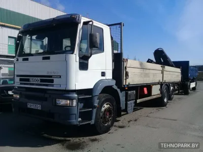 Аренда гидроманипулятора Iveco Eurotech с длинным прицепом Krone (самосвал)