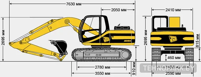 Аренда экскаватора JCB JS 220 (22 тонны) для земляных работ