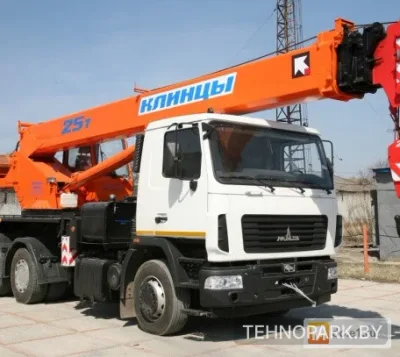Аренда автокрана Клинцы 25 тонн / 28 метров на шасси МАЗ