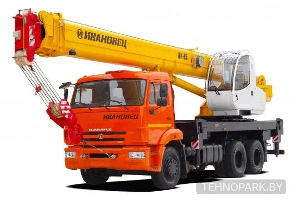 Аренда автокрана Ивановец 25 тонн — Стрела 31м + гусек 9м