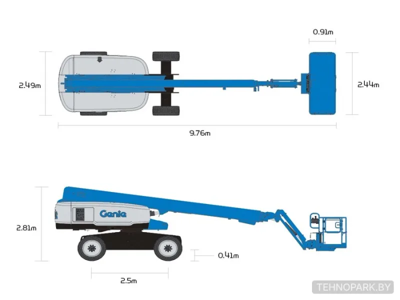 Аренда современного телескопического подъемника Genie S65 (22 м, 2019г.)