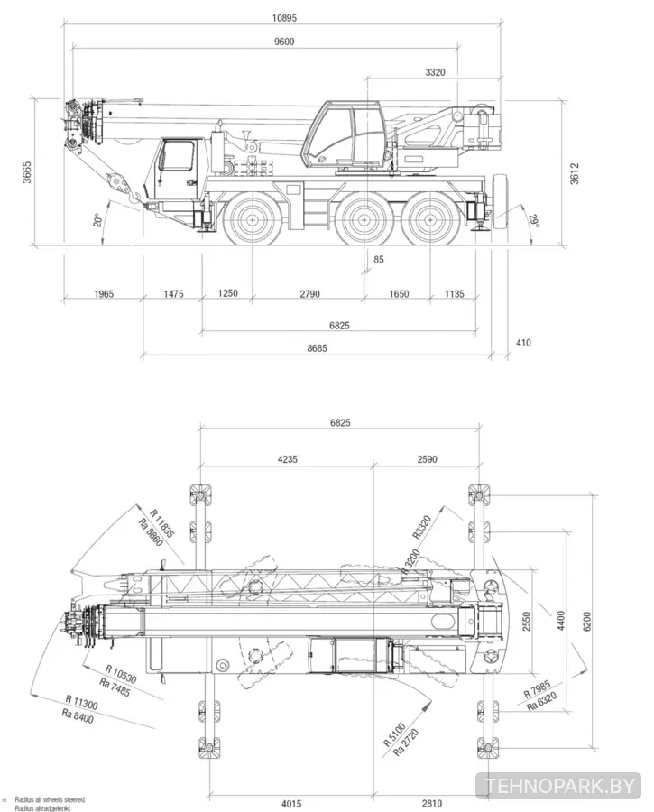 Аренда автокрана 50 тонн GROVE GMK 3050 | Заказ кранов до 100 т