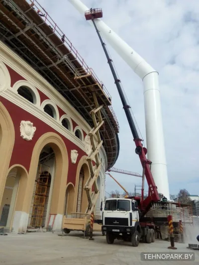 Аренда высотной телескопической автовышки 45 метров