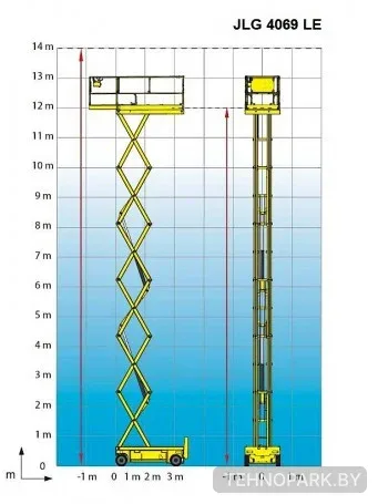 Аренда гибридного ножничного подъемника JLG M4069 (14.2 метра)