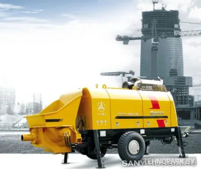 Аренда стационарного бетононасоса Sany HBT60C с распределительной стрелой