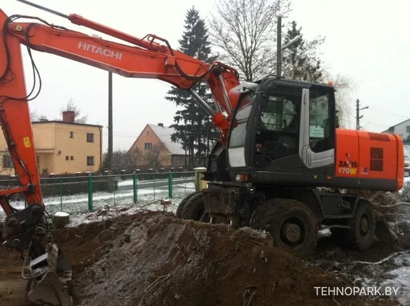 Аренда колесных экскаваторов CAT 318, JCB 160, Hitachi ZX170 по РБ