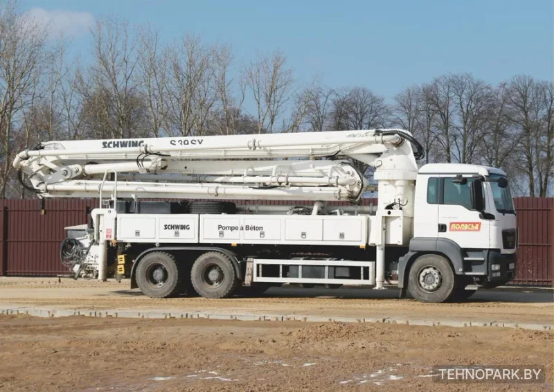 Аренда автомобильного бетононасоса Schwing S39SX (MAN, 39 м)