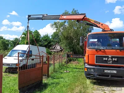 Аренда низкорамного манипулятора MAN 10 тонн (кузов 7 м, кран 4 т) по Минску и области