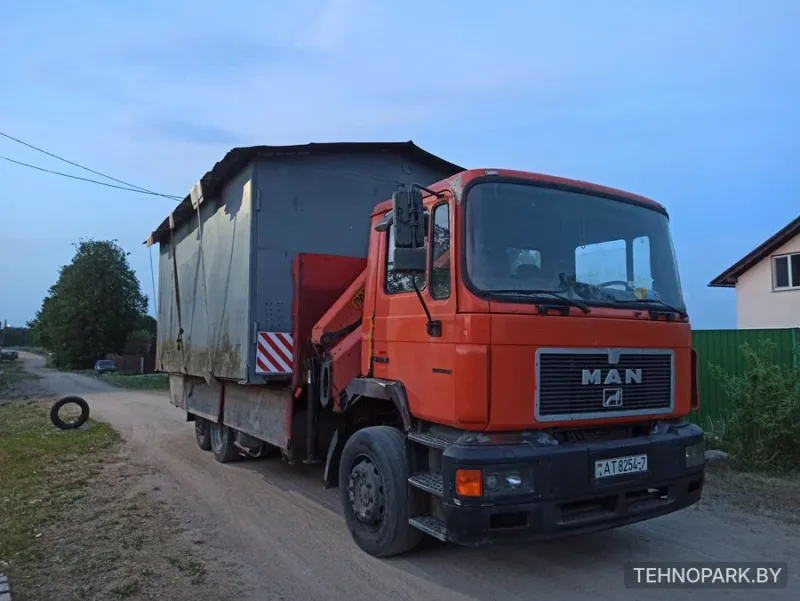 Аренда низкорамного манипулятора MAN 10 тонн (кузов 7 м, кран 4 т) по Минску и области