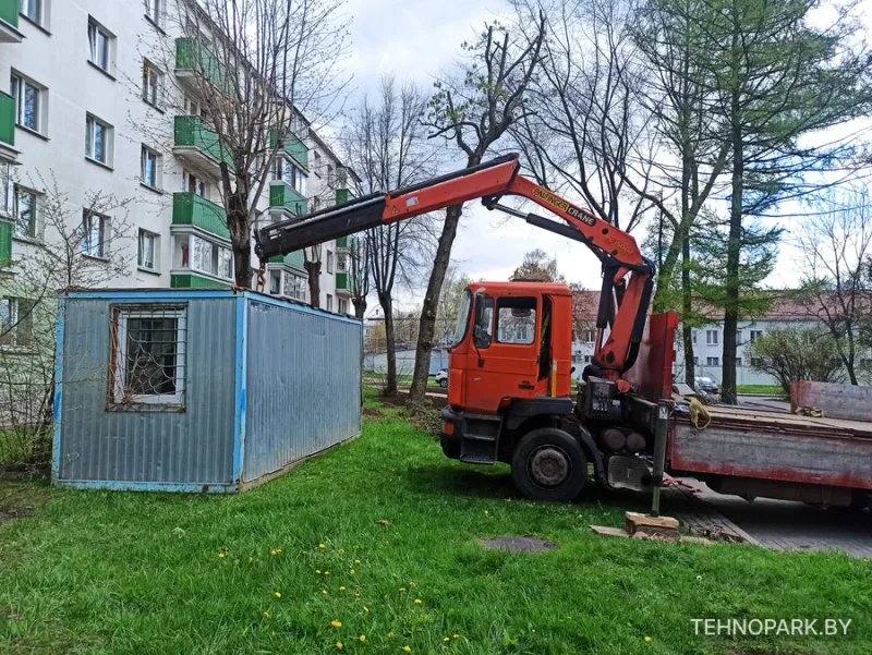 Аренда низкорамного манипулятора MAN 10 тонн (кузов 7 м, кран 4 т) по Минску и области