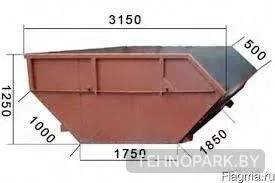 Аренда контейнеров для строительного мусора 8 и 10 м³ в радиусе 50 км от Минска