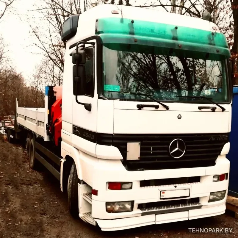 Аренда манипулятора Palfinger PK 23500 на базе Mercedes Actros (кран 6 т, борт 8 т)