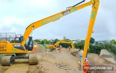 Аренда длиннорукого экскаватора JCB 220: длинная стрела 17 метров