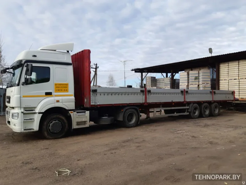 Аренда открытых длинномеров (20 т) и перевозка негабаритных грузов по РБ