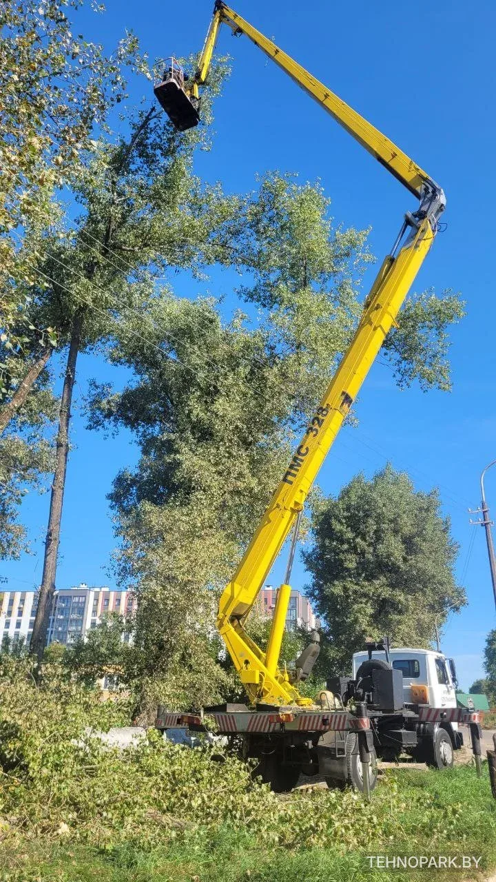 Заказать автовышку 28 м с поворотной корзиной в Минске