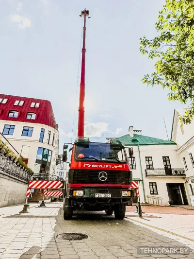 Аренда автовышки 54 м Mercedes-Benz 3535 с экипажем | Скайлифтбай