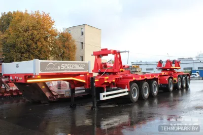Аренда тяжелого прицепа-роспуска 100 тонн для длинномерных грузов до 33 м