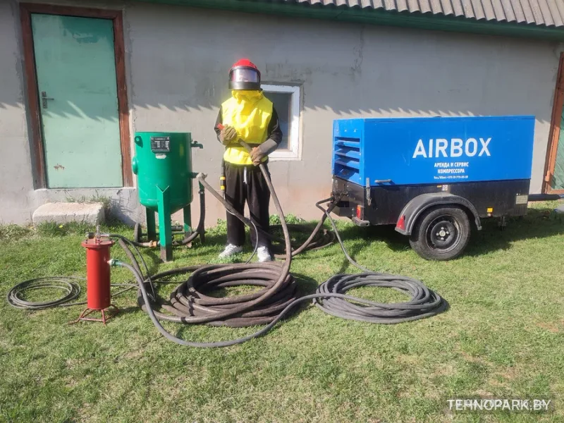 Аренда пескоструйного аппарата DSG-100 с дизельным компрессором