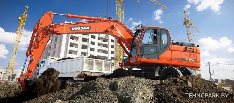 Аренда мощного колесного экскаватора Develon DX190WA-RJD (0.95 м³)