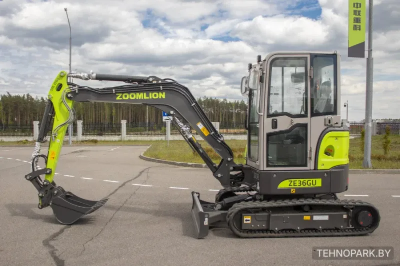 Аренда мини-экскаватора Zoomlion ZE36GU: ковши, ямобур, гидромолот