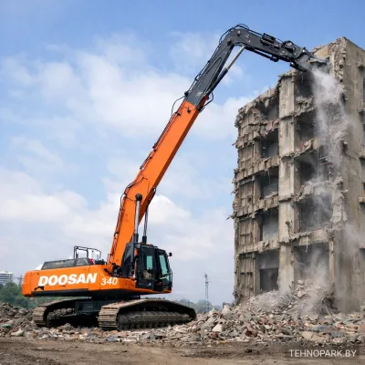 Аренда экскаватора-разрушителя Doosan S 340 (Demolition 22 метра)