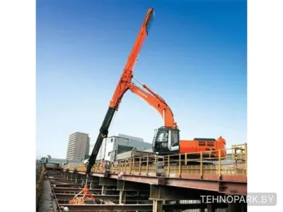 Аренда экскаватора Hitachi 25т с телескопической стрелой и грейфером
