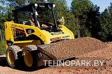 Аренда мини-погрузчика Caterpillar (вилы, бур, молот) и благоустройство