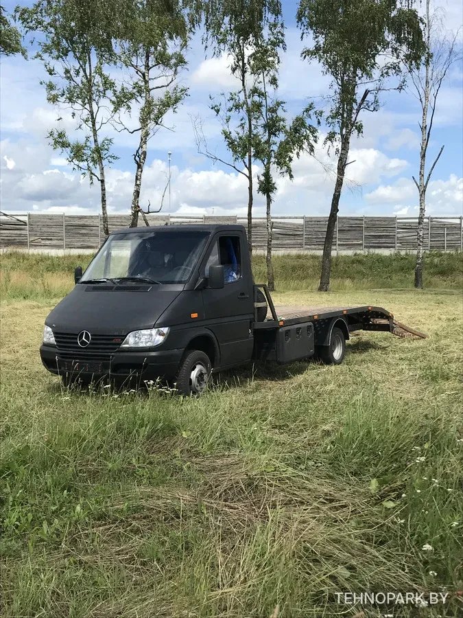 Аренда эвакуатора Mercedes Sprinter 411 под мини-технику до 3.5 т (РБ и РФ)