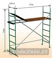 Аренда компактного строительного помоста Дуэт (36 кг)